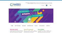 Desktop Screenshot of colegioraizes.com.br